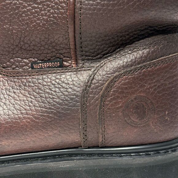 ROCKROOSTER Brown Leather 12” Steel Toe Work Boots Waterproof AP860 Men Size 12 - Picture 3 of 16